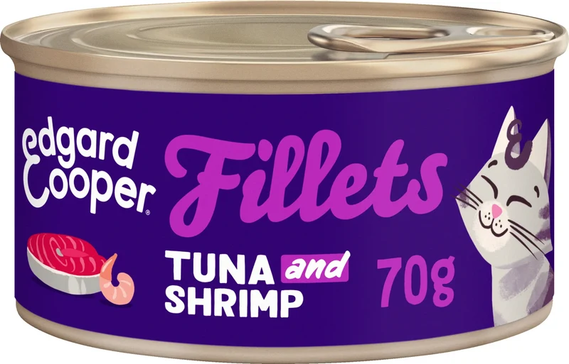 Edgard & Cooper Sfilaccetti Gatto Tonno Fresco e Pollo in Brodo - 70 g