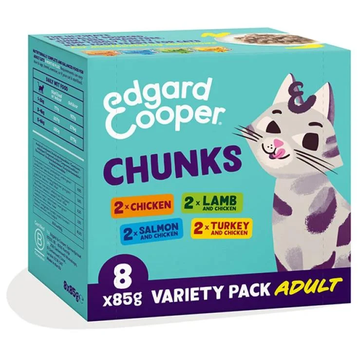 Edgard & Cooper Bocconcini in Salsa Gatto Multipack Assortito - 8x85 g