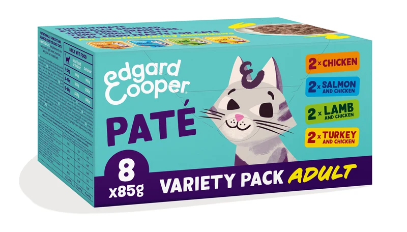 Edgard & Cooper Paté Gatto Multipack Gusti Assortiti - Umido 8x85 g