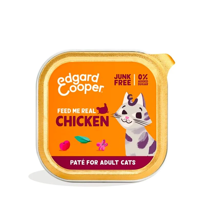 Edgard & Cooper Paté Gatto Pollo allevato a terra con Valeriana - 85 g