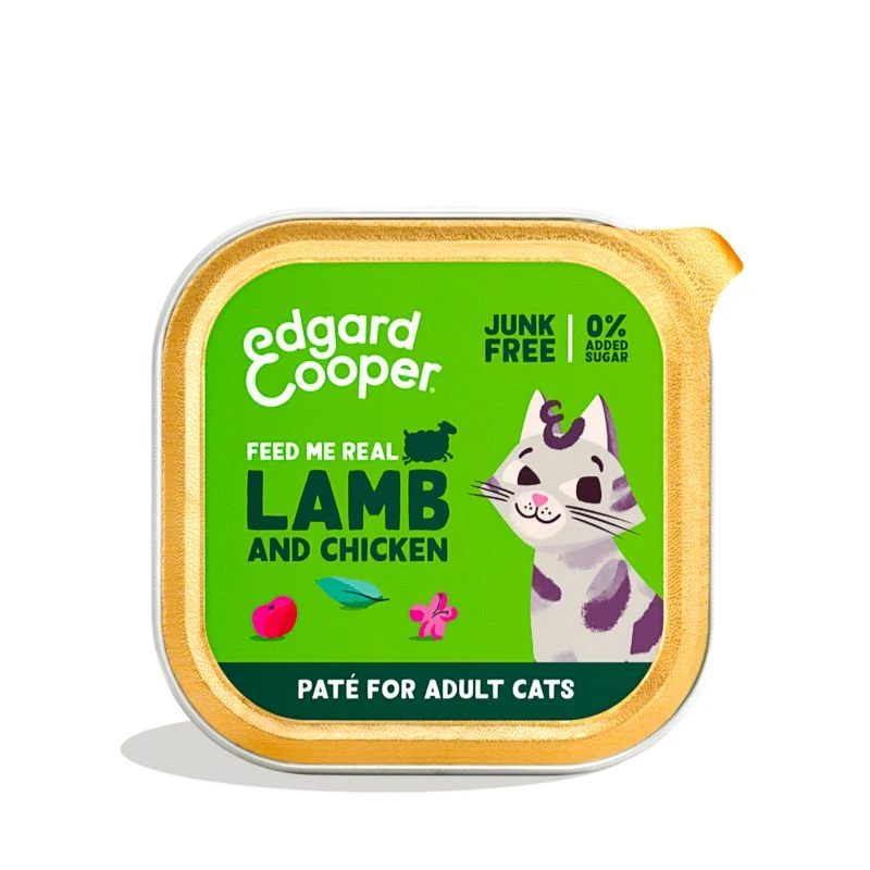 Edgard & Cooper Paté Gatto Agnello e Pollo con Mirtilli e Salvia - 85 g