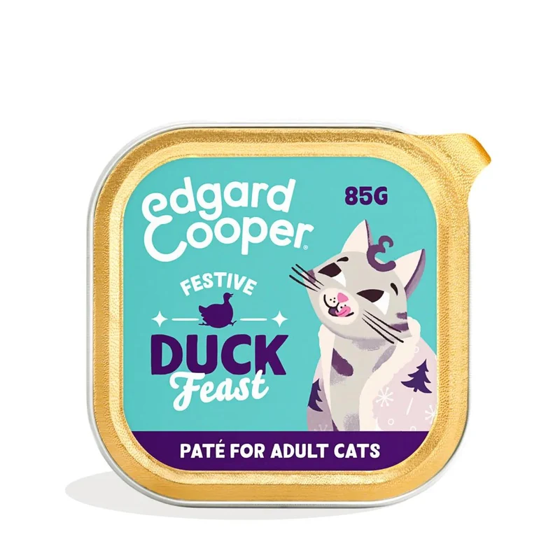 Edgard & Cooper Umido Gatto Anatra e Pollo allevati a terra - Vaschetta 85 g