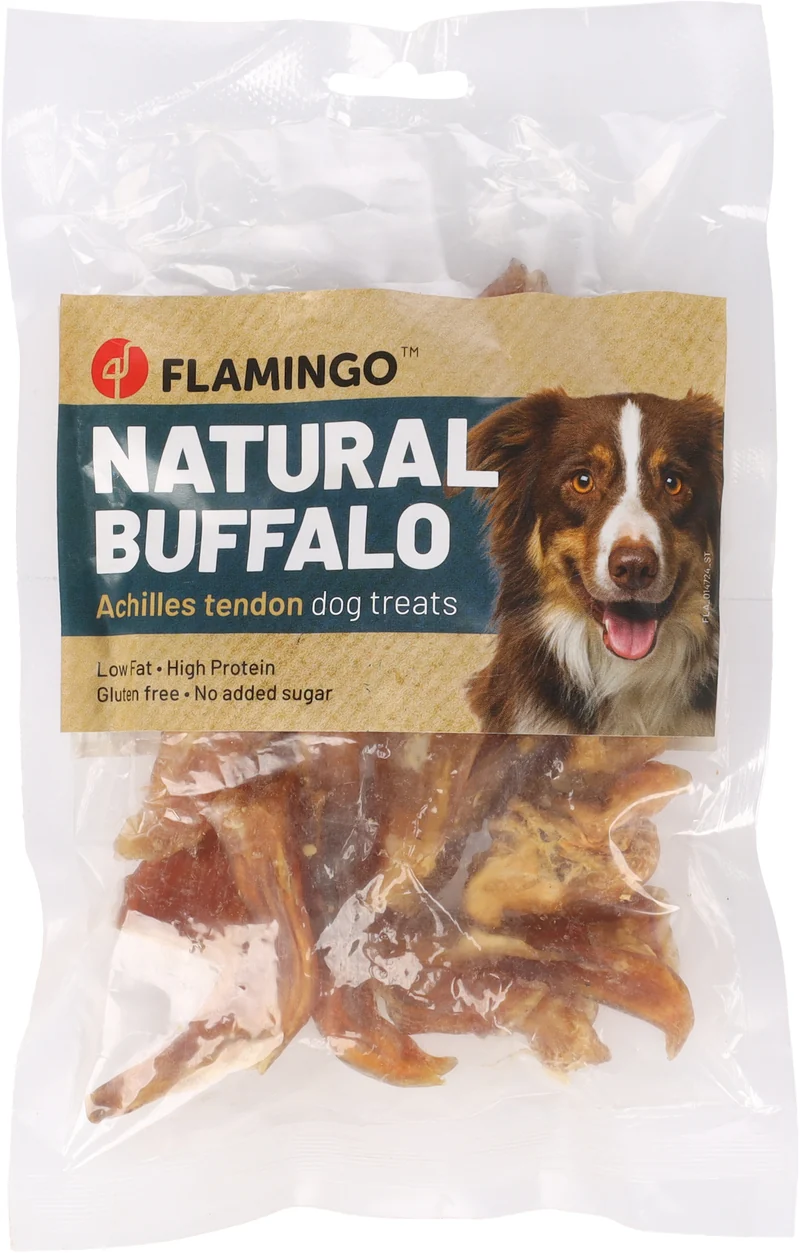 FLAMINGO CANE SNACK NATURE TENDINE DI ACHILLE DI BUFALO 150 GR