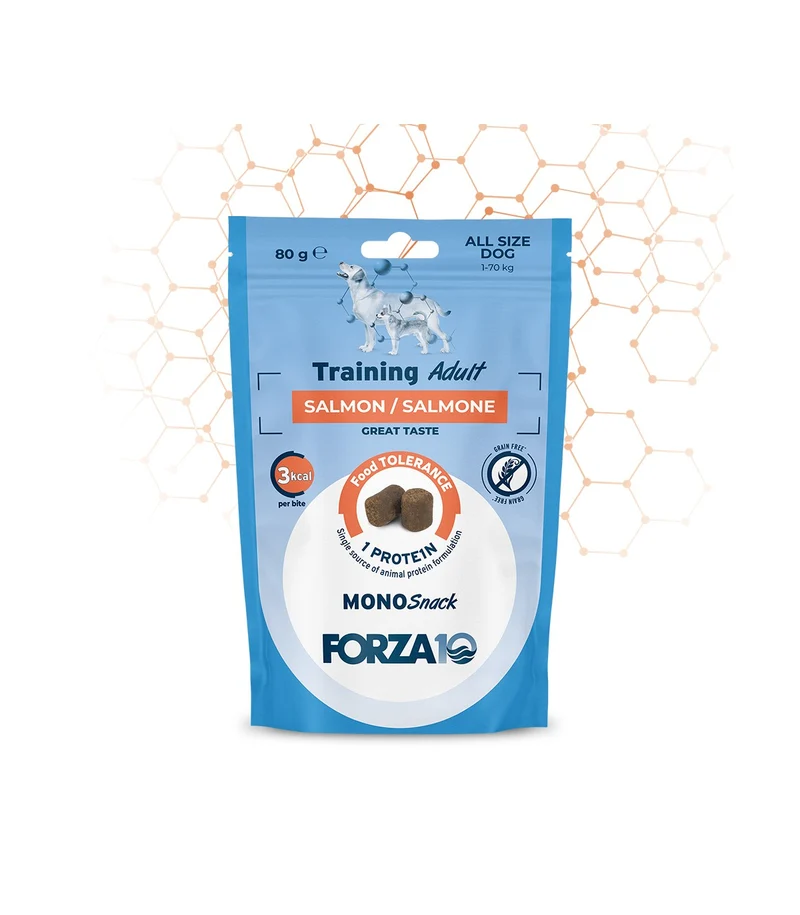 Forza 10 Snack Adult al Salmone - Premietti Appetitosi per Cani - 80 g