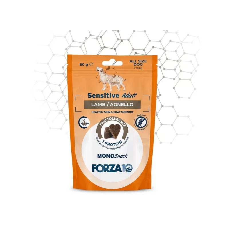 Forza 10 Sensi Snack - Premietti per Cani Sensibili all'Agnello - 80 g