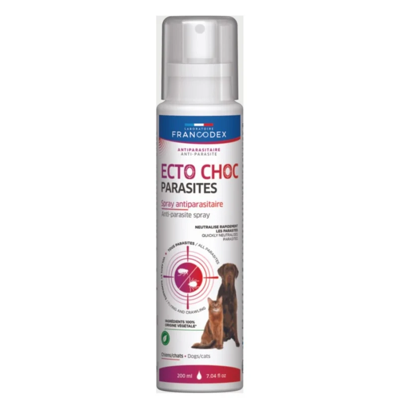 Zolux Ecto Choc Spray Antiparassitario Cani e Gatti - Formato 200 ml
