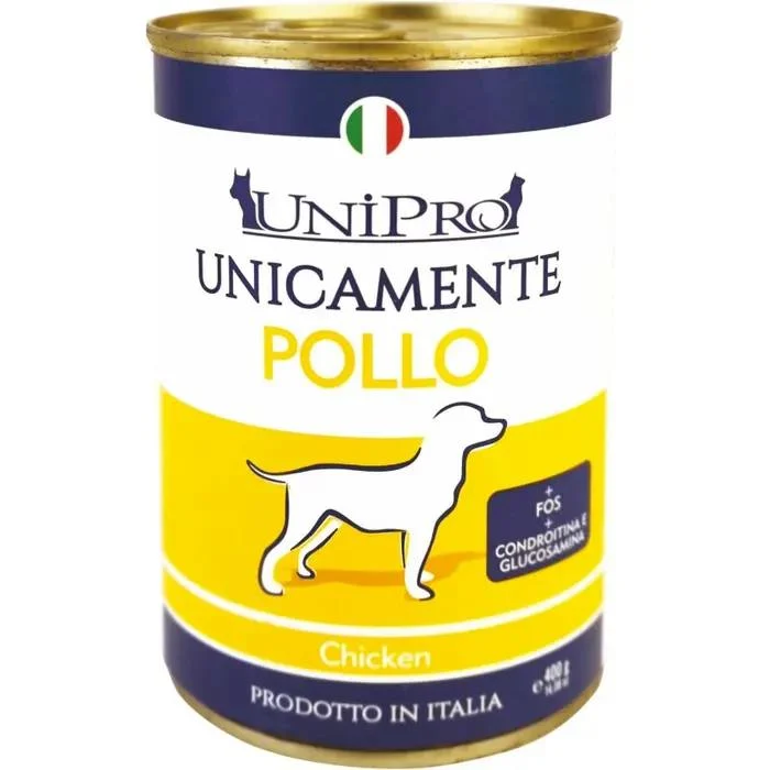 Unipro Unicamente Pollo - Alimento Umido Monoproteico per Cani - 400 g
