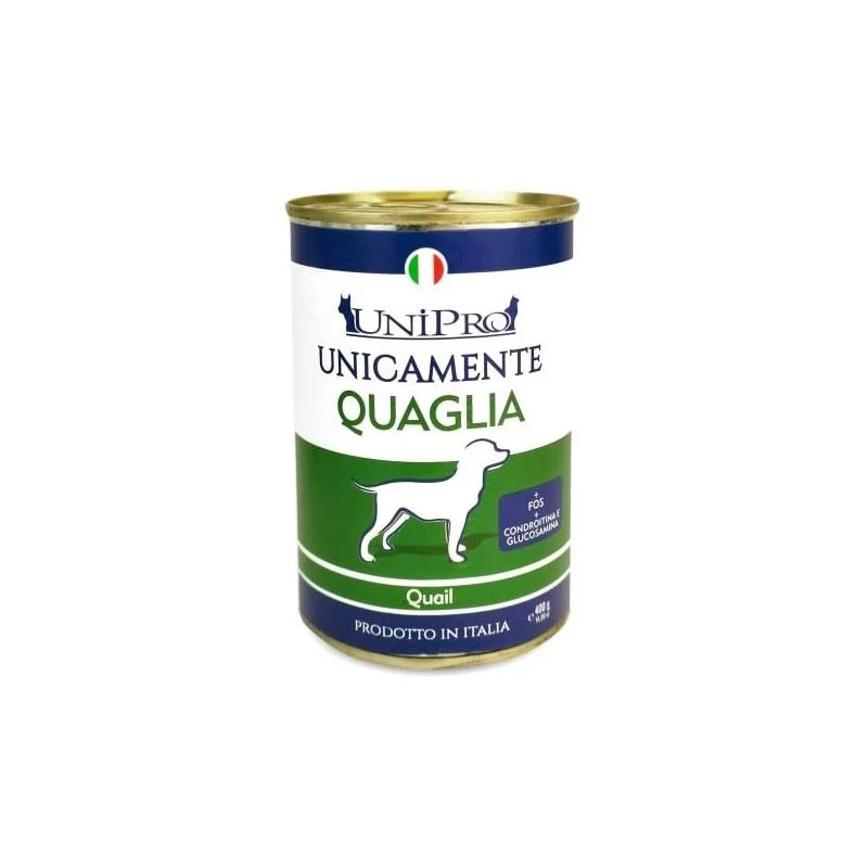 Unipro Unicamente Quaglia Adult - Alimento Umido Monoproteico Cani - 400 g