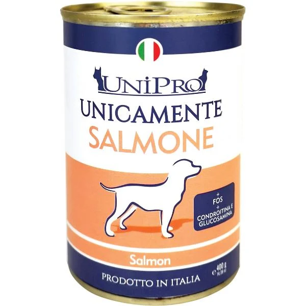 Unipro Unicamente Salmone Adult - Alimento Umido Monoproteico Cani - 400 g