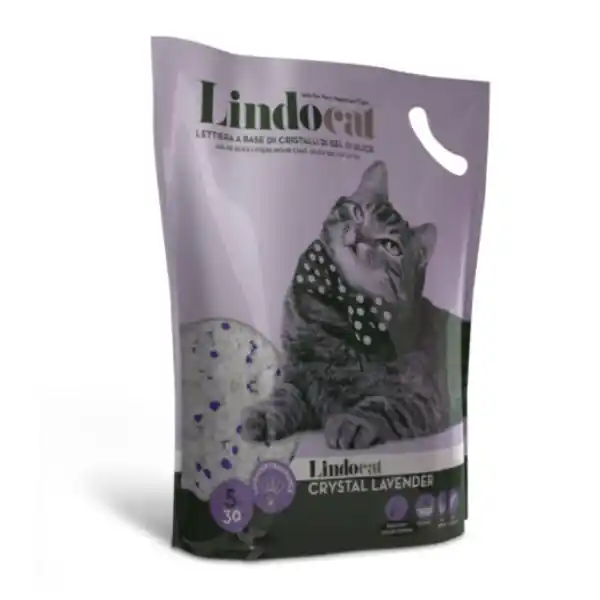 Lindocat Crystal lettiera ultra assorbente in gel di silice profumata
