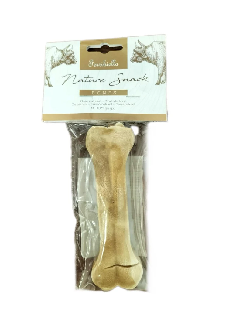 Osso Bianco Masticabile per Cani - Snack Igiene Dentale - 100 g - 16 cm