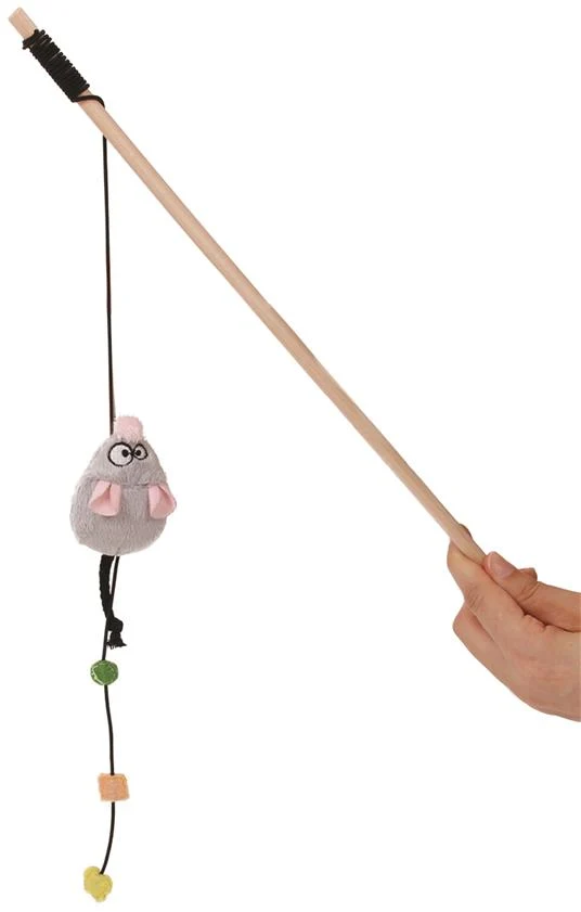 Canna da Pesca per Gatti con Giochi - Accessorio Stimolante per Micio