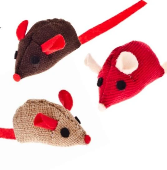 Set Giocattoli per Gatti Topolini in Canvas e Feltro - Box Multipack
