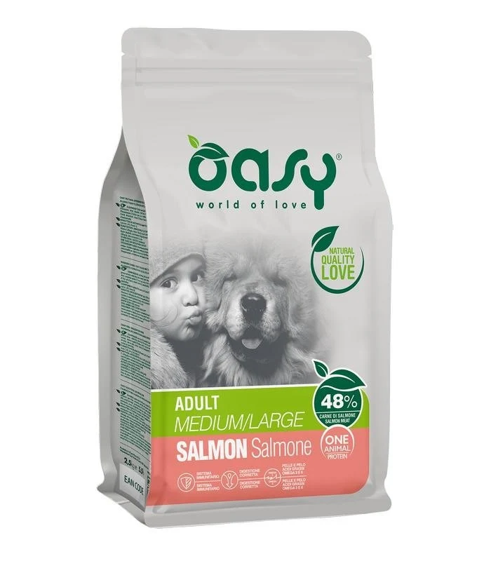 OASY CANE OAP ADULTO MEDIUM&LARGE SALMONE 2,5 KG NEW PACK