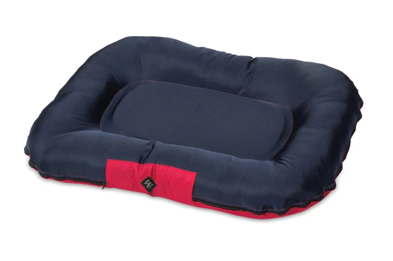 Cuscino Plutone Impermeabile per Cani - Sfoderabile 70x100 cm Blu/Rosso