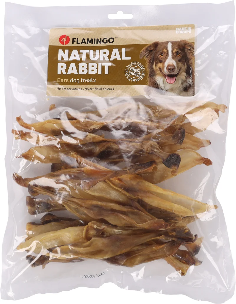 FLAMINGO CANE SNACK NATURE ORECCHIE DI CONIGLIO 200 GR