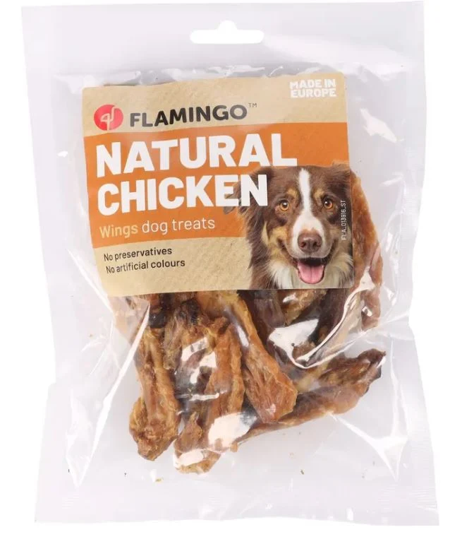 FLAMINGO CANE SNACK NATURE ALI DI POLLO 100 GR