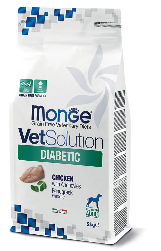 Monge VetSolution Diabetic - Crocchette Dietetiche Cani Diabetici - 2 kg