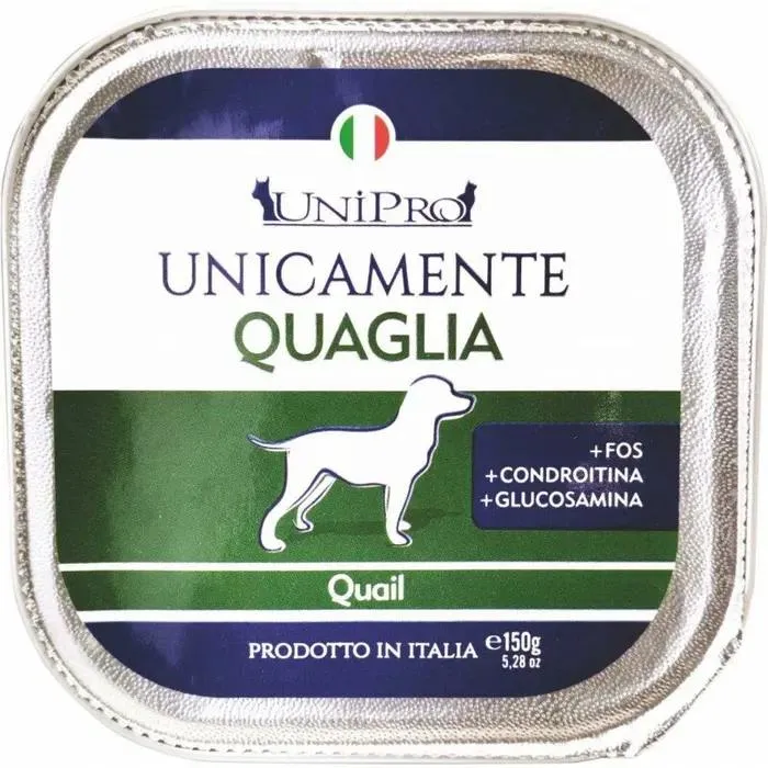 Unipro Unicamente Quaglia Adult - Alimento Umido Monoproteico Cani - 150 g