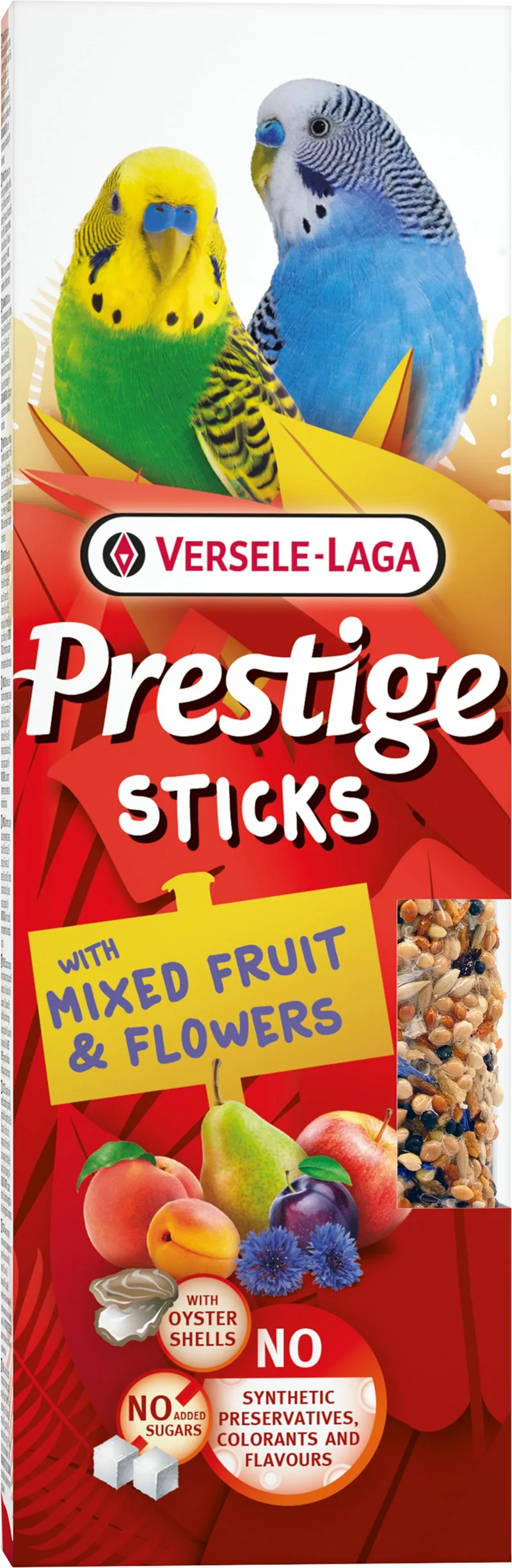 Versele-Laga Prestige Sticks Cocorite Frutta e Fiori - Snack per Uccelli - 2 pz