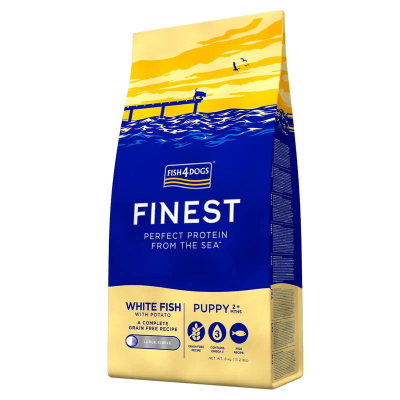 Fish4Dogs Cane Finest Puppy Pesce Bianco Large 6 kg