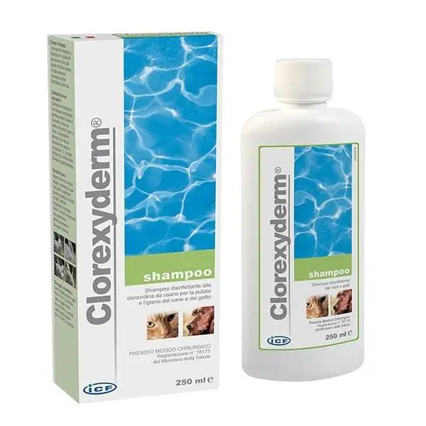 ICF Clorexyderm Shampoo disinfettante con clorexidina per cani e gatti