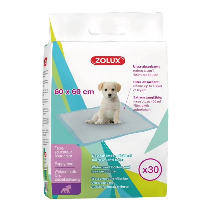 Tappetini Igienici Assorbenti Zolux per Cani 60x60 cm - 30 pezzi