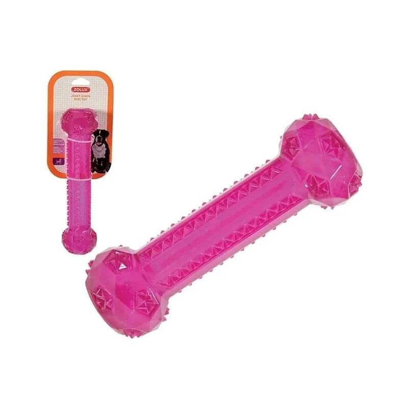 Gioco in Gomma TPR Stick Pop per Cani - 15 cm, Fragola