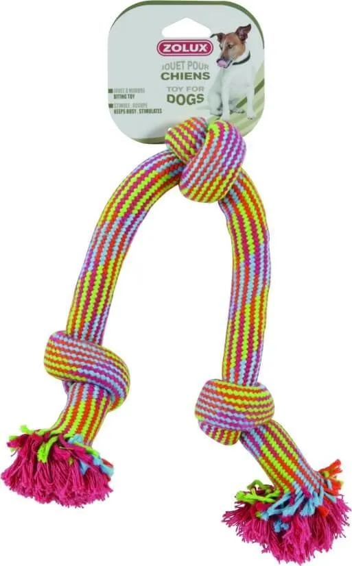 Gioco per Cani Corda a 3 Nodi Colorata - Lunghezza 48 cm