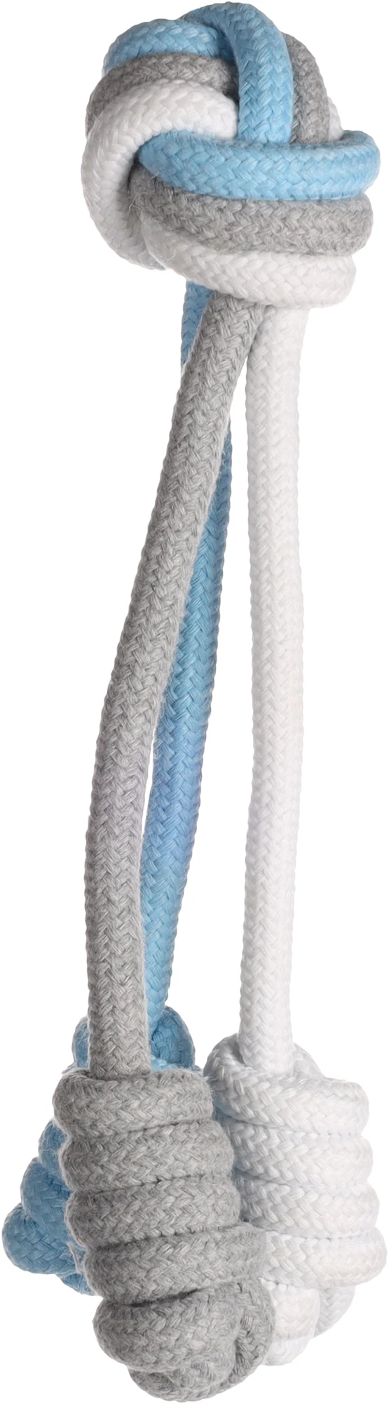 FLAMINGO CANE GIOCO IN COTONE "JIM" PALLA CON 3 CORDE 22 CM