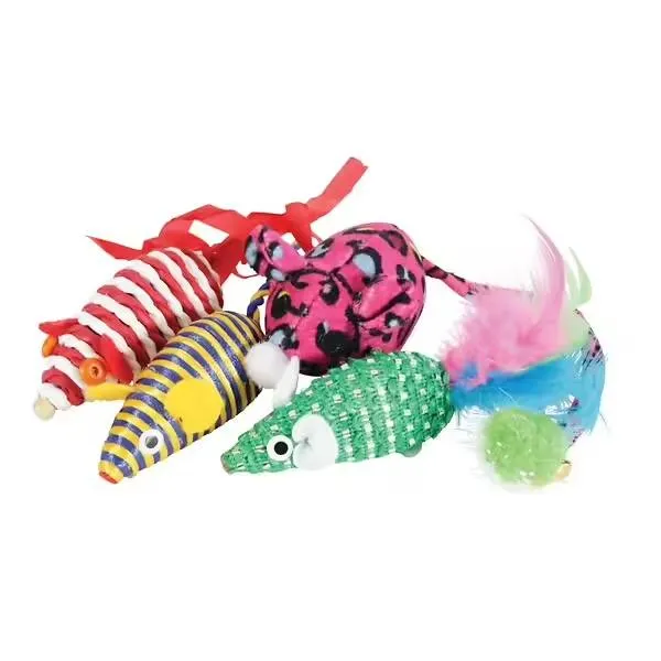 Gioco per Gatti Set Topolini Colorati - Assortiti