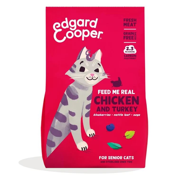 Edgard & Cooper Crocchette Senior Gatto Pollo e Tacchino - 2 kg