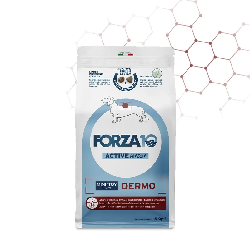 Forza 10 Active Vet Diet Dermo - Crocchette Dermatologiche Cani Mini - 1,5 kg
