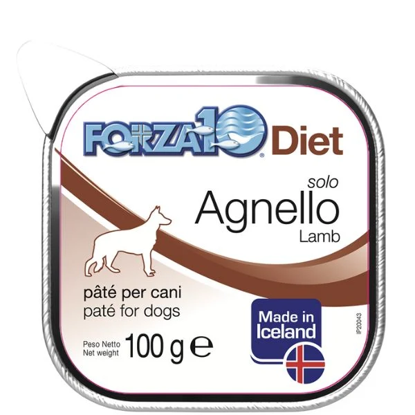Forza 10 Diet Solo Agnello - Alimento Umido Monoproteico per Cani - 100 g