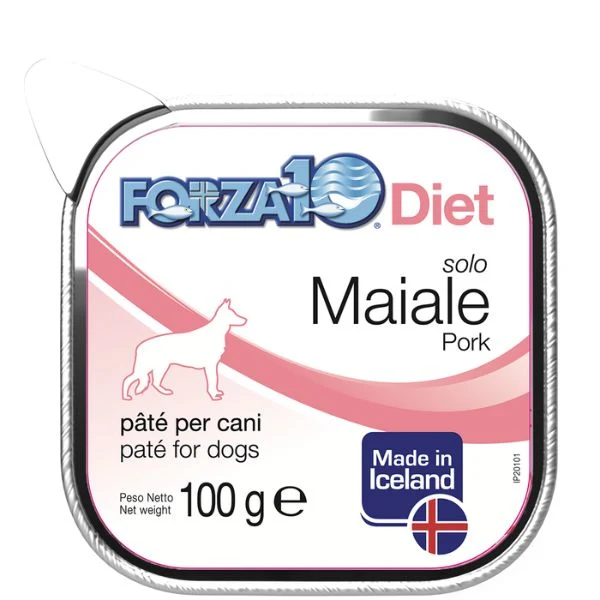 Forza 10 Diet Solo Maiale - Alimento Umido Monoproteico per Cani - 100 g
