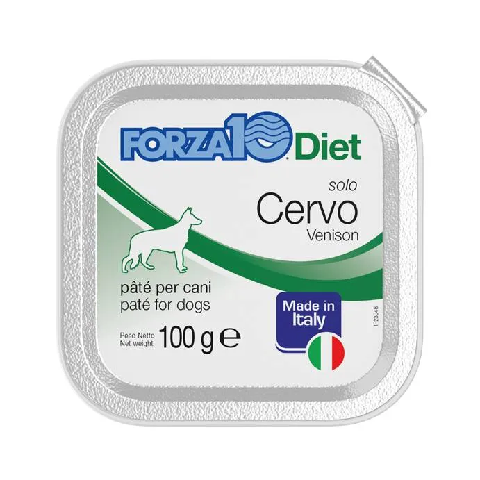 Forza 10 Diet Solo Cervo - Alimento Umido Monoproteico per Cani - 100 g