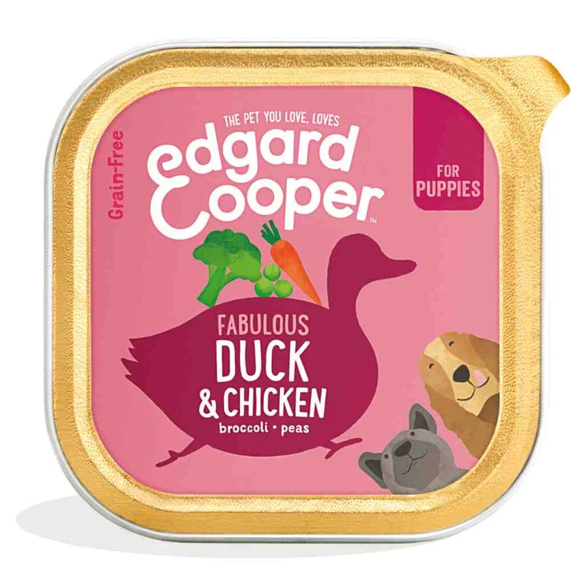 Edgard & Cooper Puppy Anatra e Pollo con Broccoli e Zucca - 150g