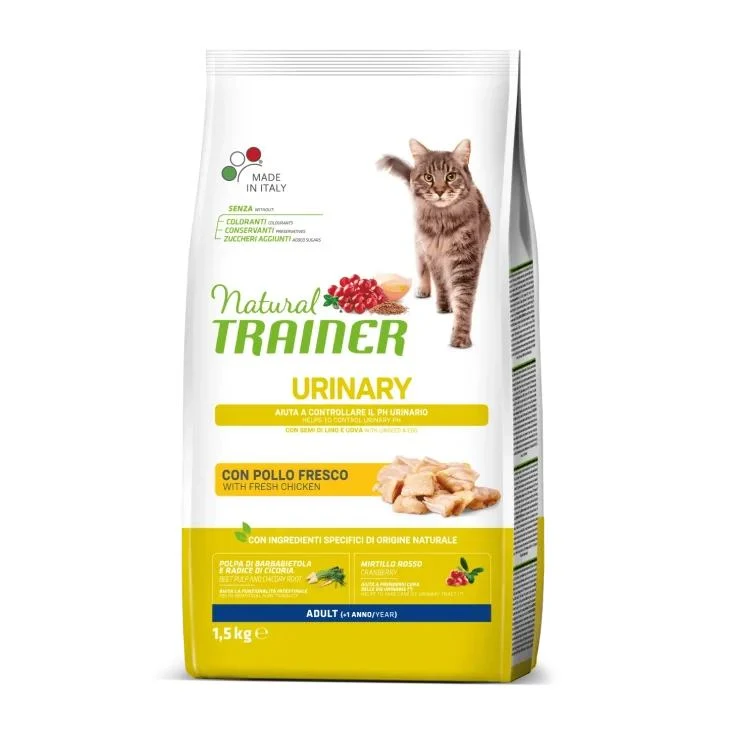 Trainer Natural Gatto Urinary Pollo - Crocchette per la Salute Urinaria - 1,5 kg
