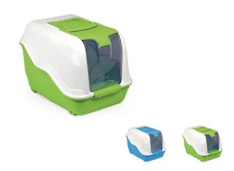 Toilette Chiusa per Gatti Netta Leopet con Porticina e Filtro - 54x39x40 cm