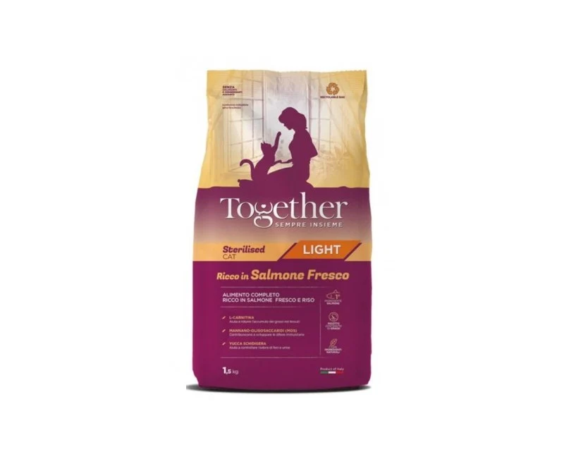 Together Crocchette Gatto Sterilizzato Light Salmone - 1,5 kg