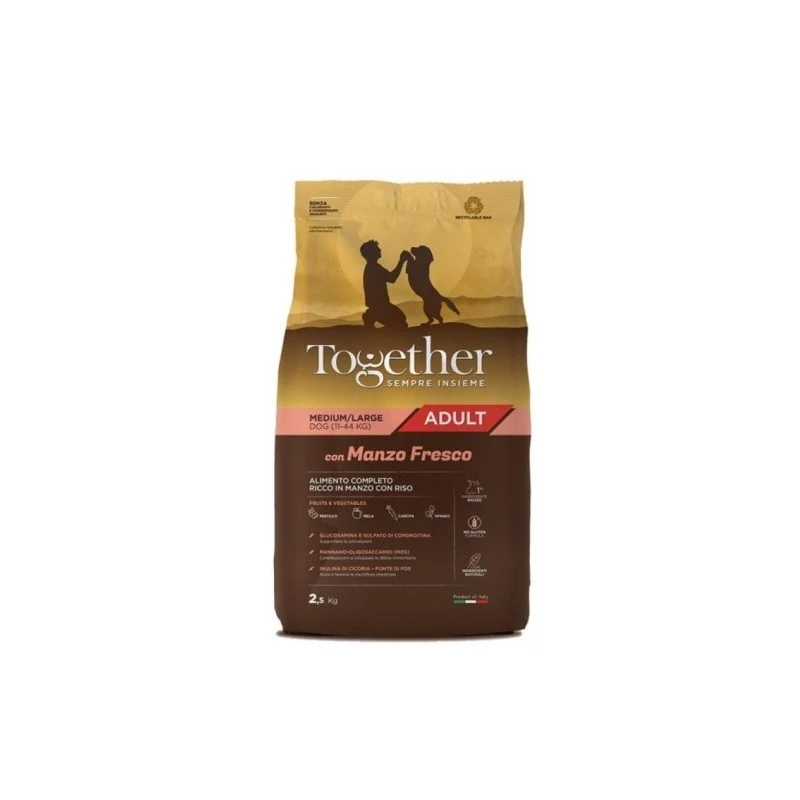 Together Crocchette Cani Adult Fresh Medium/Large Manzo - 12 kg