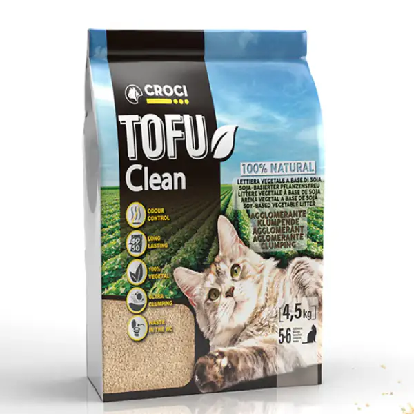 Lettiera per gatti Tofu Clean Croci