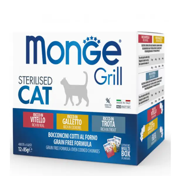 Monge Grill Sterilised Adult Multipack 12x85 gr