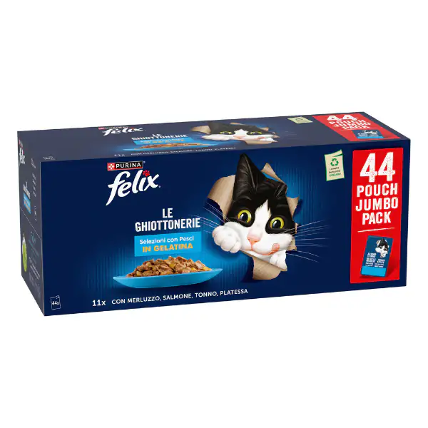 Purina Felix le Ghiottonerie in gelatina Multipack 44x85 gr