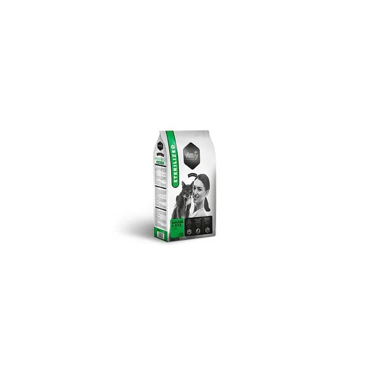 Amity Cat Premium Pollo e Riso Sterilized - Crocchette Gatti - 600 g