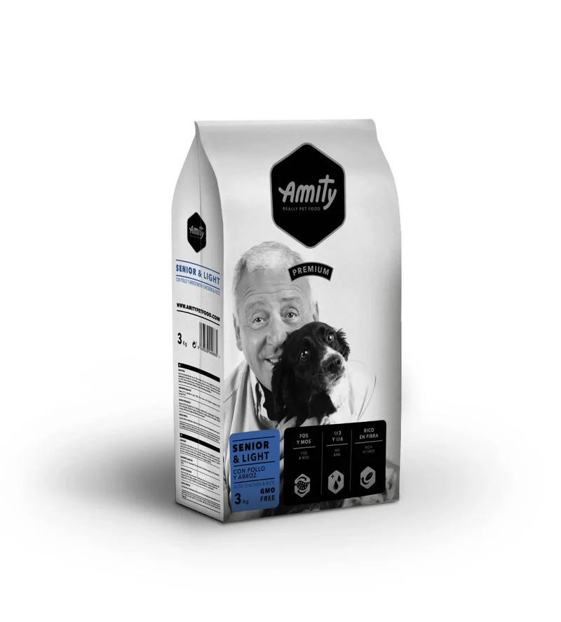 Amity Premium Senior & Light - Crocchette per Cani Adulti e Anziani - 3 kg