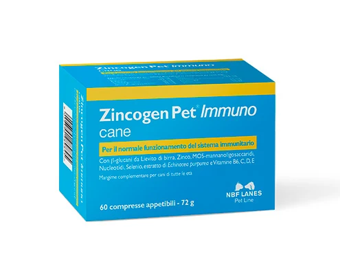 NBF Lanes Zincogen Immuno - Integratore Difese Immunitarie Cani e Gatti 60 compresse