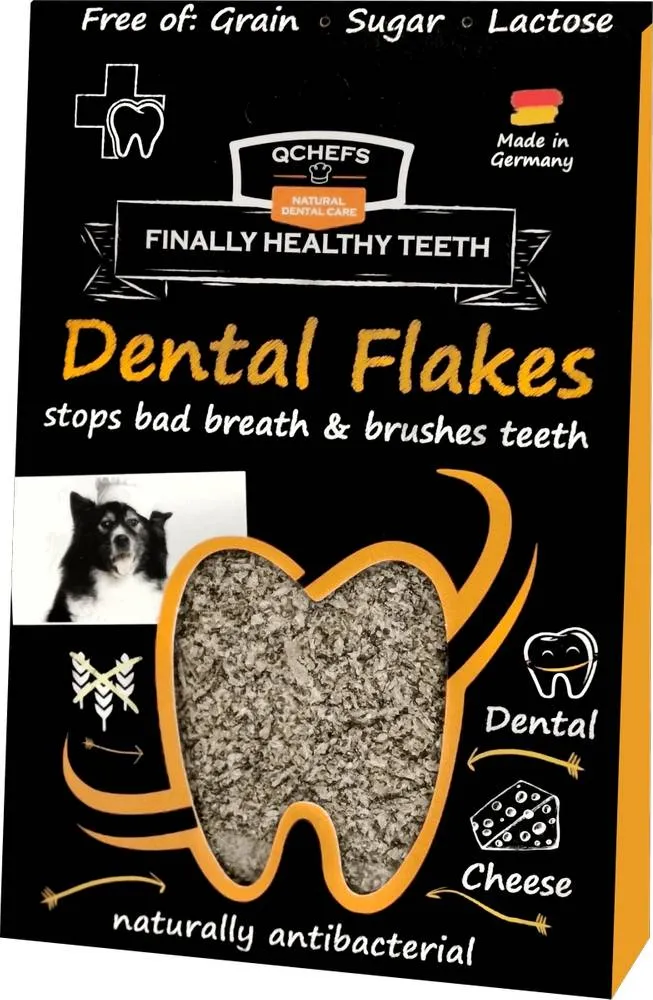 QChefs Dental Flakes per Cani - Fiocchi per l'Igiene Orale e Alito Fresco