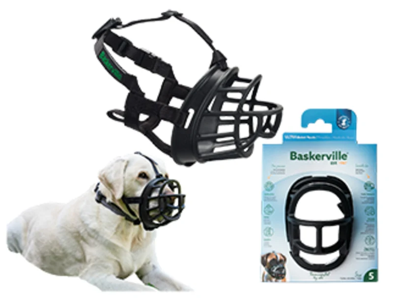 Baskerville Ultra Muzzle - Museruola Ergonomica e Sicura per Cani - Nero - Misura 5