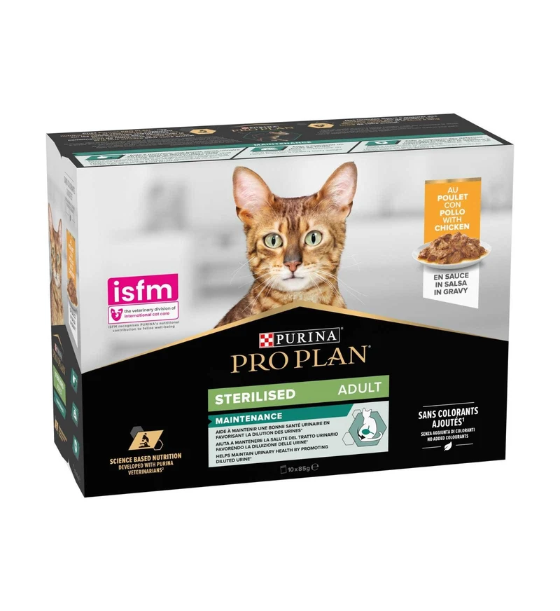 PURINA PRO PLAN GATTO STERILIZZATO AL POLLO 10 BUSTE DA 85 GR